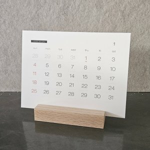 2026 우드 탁상달력 나무스탠드 캘린더 책상달력 가로