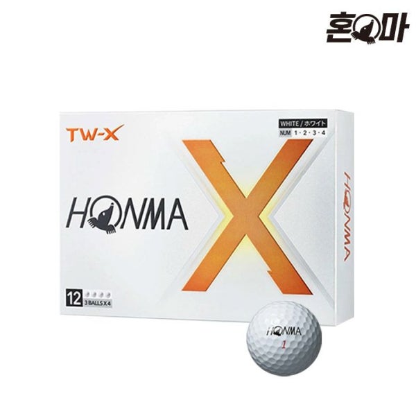 혼마 TW-X 3피스 우레탄 화이트 골프공 2024 (병행)