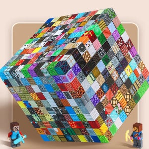 마인크래프트 자석블럭 세트 1000개 마크네틱 큐브 벽돌 랜덤 블럭