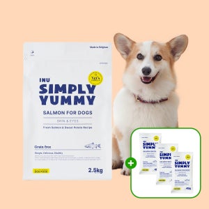 아이누 강아지 사료 심플리야미 살몬포독 스킨앤아이즈, 2.5kg, 1개