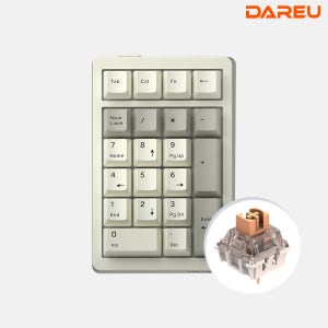 다얼유 EK21 유 무선 기계식 넘패드 넘버패드 레트로베이지 저소음머스타드축