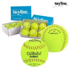 스카이라인 소프트볼 경식구 PVC 야구공 POK-L47V 1타스