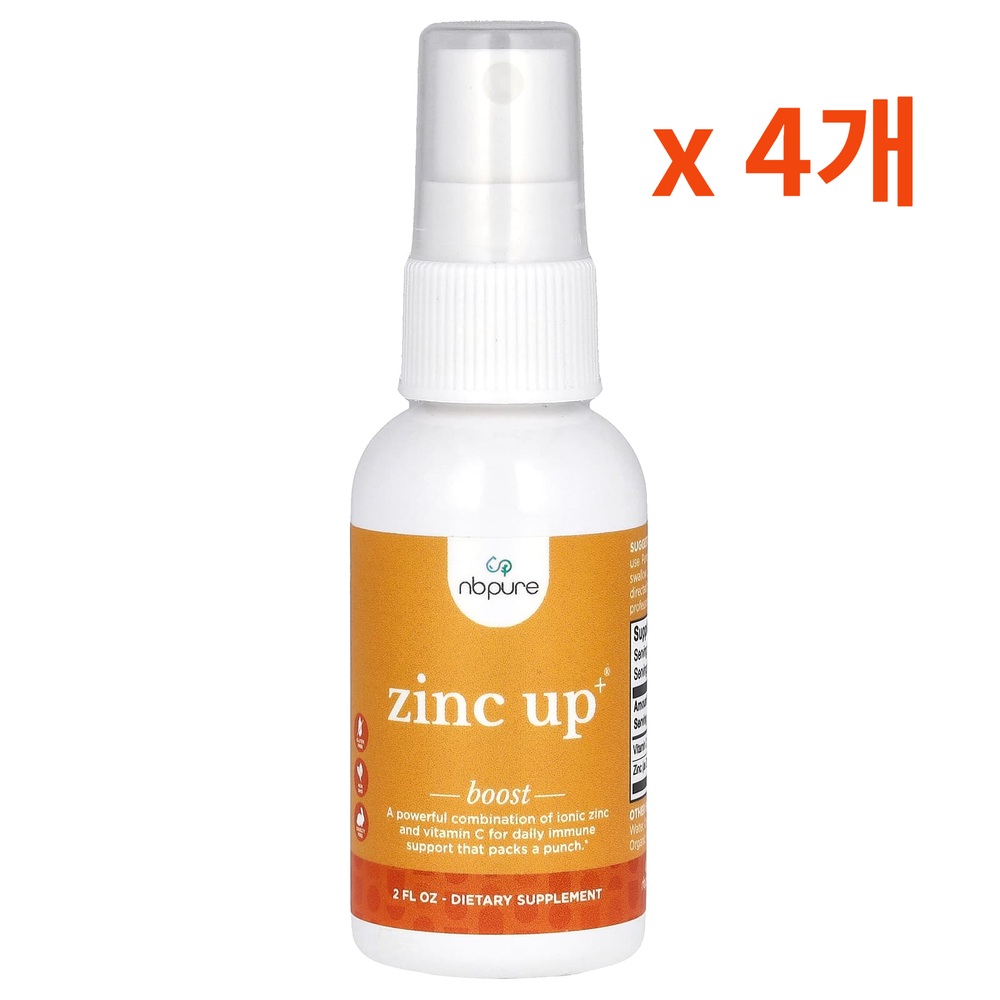 NB퓨어 아연 <b>징크 업</b> 뿌리는 액상 60ml Zinc 비타민C 4개