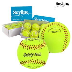 스카이라인 소프트볼 연식구 가죽 야구공 POK-L47S 1타스