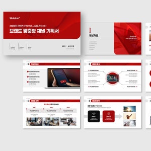(색상테마 3종세트) 메가피티 유튜브 채널 기획서 PPT 템플릿 - 레드 블루 핑크