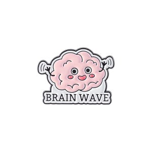귀여운 뇌 일러스트 뱃지 세트 오픈마인드 감성 문구 굿즈 웨이브