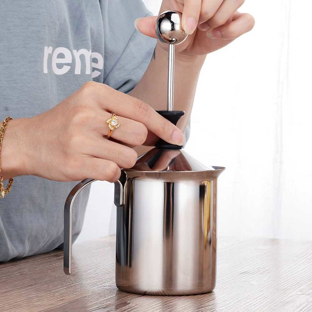 전동 라떼 아이스 홈카페 우유 거품기 카푸치노 201 스테인리스 스틸