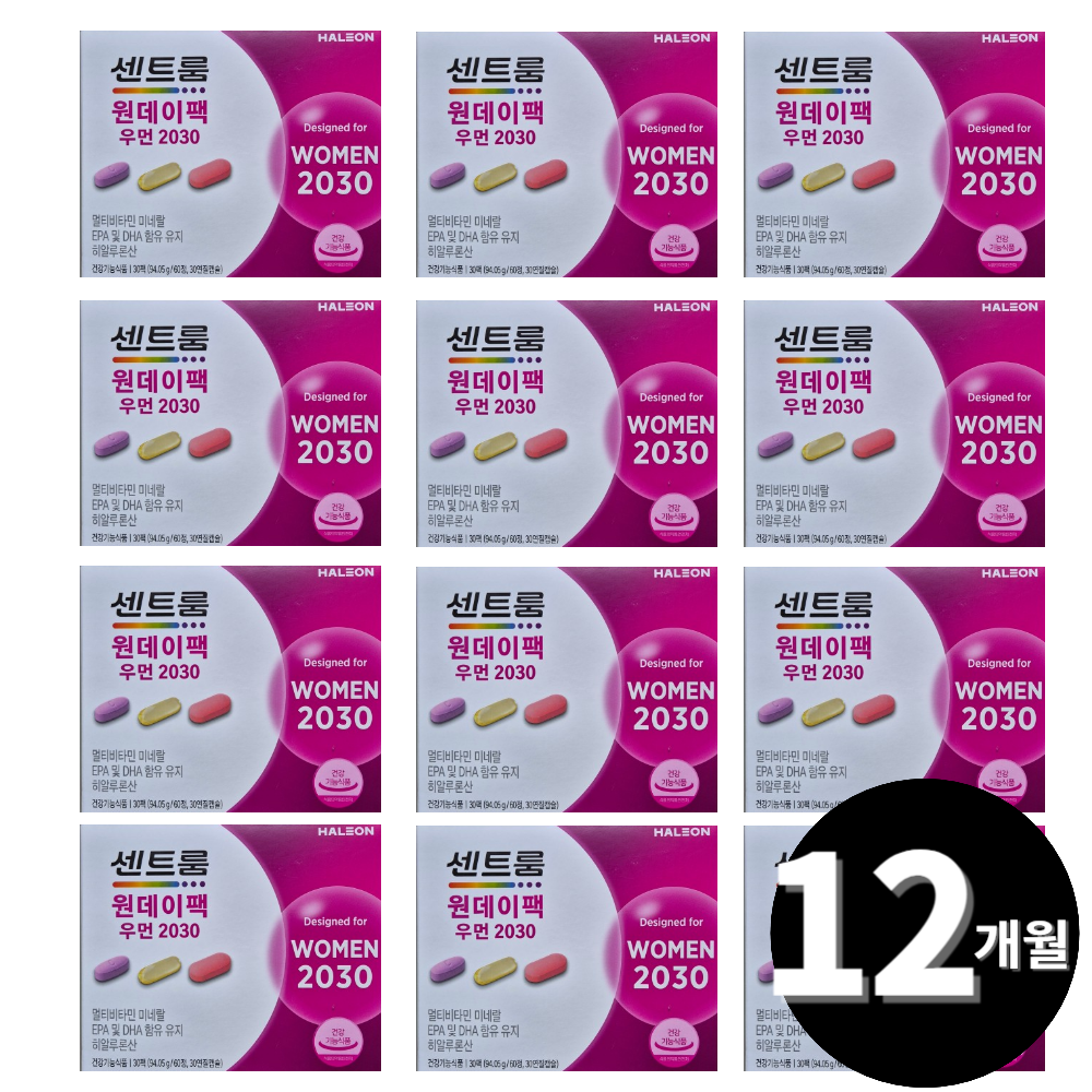 센트룸 원데이팩 우먼 <b>2030</b> 멀티비타민 총 12개월분
