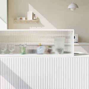 메종드꼼마 몽드 유리 파티션 600 아일랜드 주방 가벽 가림막 이동식 칸막이 무타공