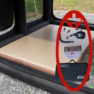 [12x200x180] 캠프웍스 에어매트 경량 캠핑매트 에어라이트 캠핑 매트리스 180x200cm, 12cm, 베이지코코넛