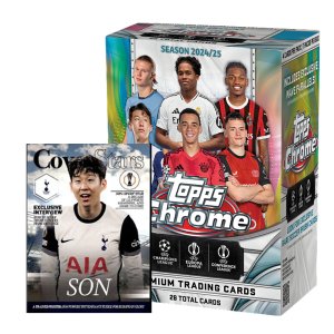 손흥민 축구카드 24-25 Topps Chome UEFA 클럽 밸류 1박스 홀란드 음바페