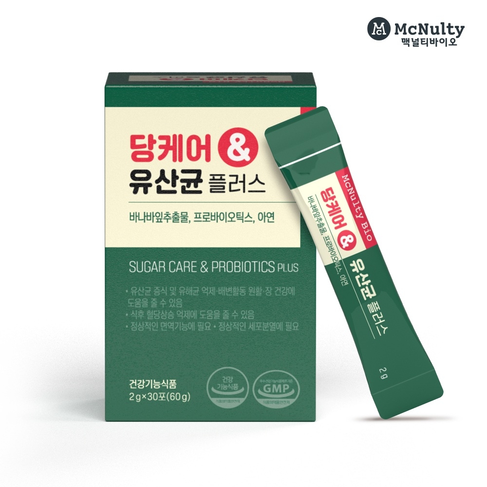 맥널티<b>바이오</b> <b>당케어</b> 유산균 플러스 2g 30포 1개