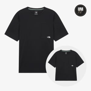 [노스페이스 아웃도어] NT7UR53A 유니 체스트 포켓 라운드티 BLACK