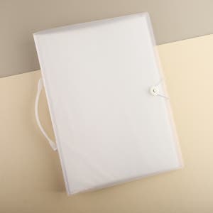 애니캐넌 손잡이형 A3 파일 포스터북 휴대용 8절지 그림 보관 케이스 흰색 반투명 40매