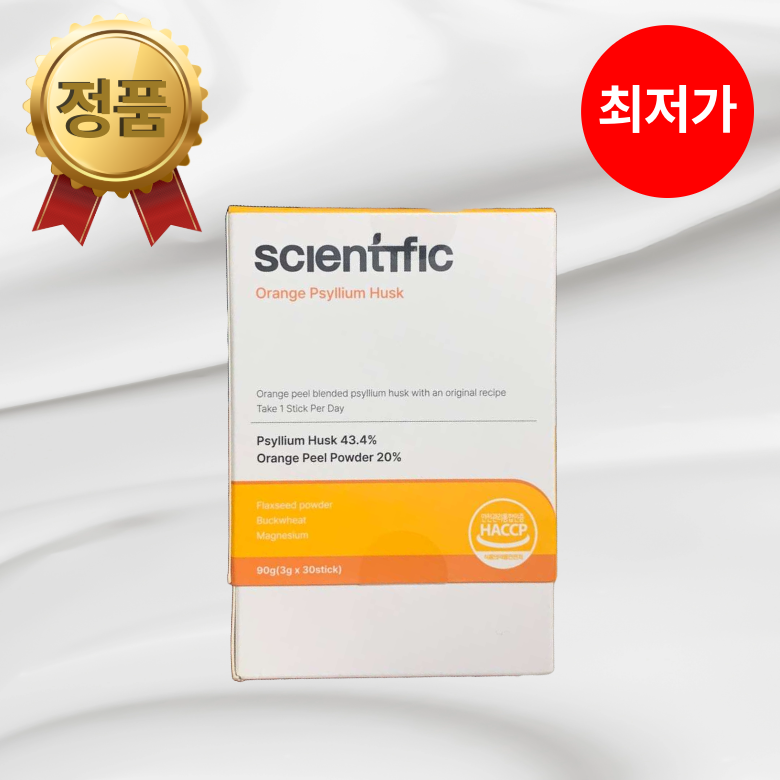 <b>싸이언티픽</b> 오렌지<b>차전자피</b>환 30포 <b>식이섬유</b> 장건강 장청소