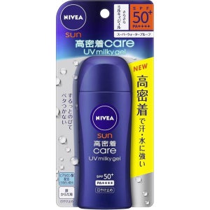 Nivea 니베아 선 SPF50+ PA++++ 고밀착 케어 UV 밀키 젤 80g 해외직구 카크닉 휴대용 골프 일본화장품 캠핑필수템 등산