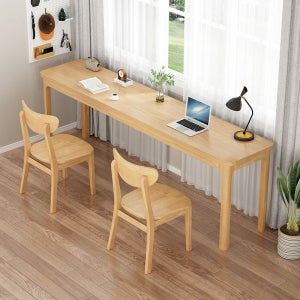 침실 벽면 나무 롱테이블 창가길다란책상 책상 작업대 고무나무 120x40x75 없음