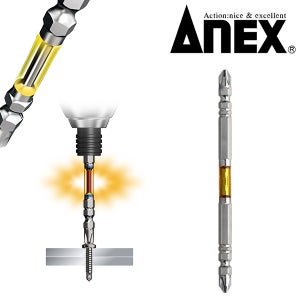 아넥스 강력 토션비트 130mm 육각 드라이버비트 십자 양용 임팩 전동드릴 드라이버