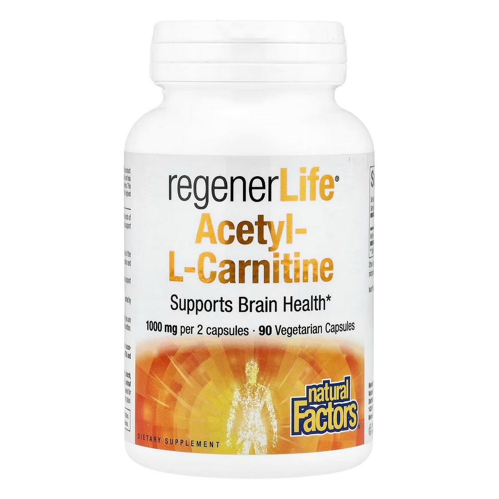 내추럴팩터스 <b>리제너라이프</b> 아세틸 L카르니틴 90베지테리언캡슐