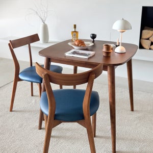 로포텐 보우 원목 2인용 식탁 세트 800 의자2