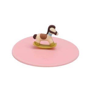 컵뚜껑 머그컵 머그잔 덮개 실리콘 머그리드 목마-핑크