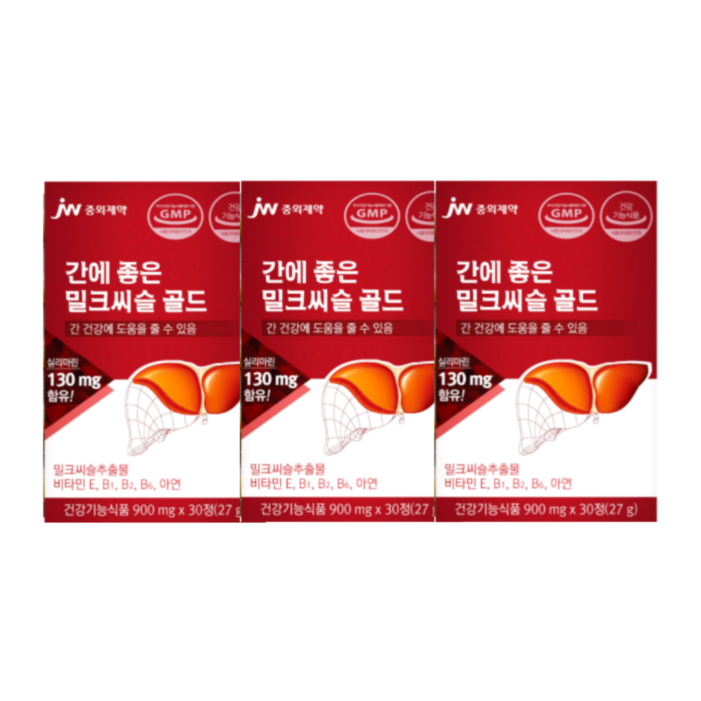 <b>중외제약 간</b>에 좋은 밀크씨슬 골드 30정, 3개
