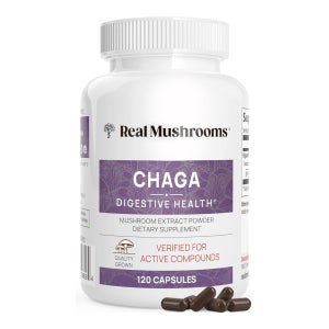 Real Mushrooms 차가 버섯 120 캡슐