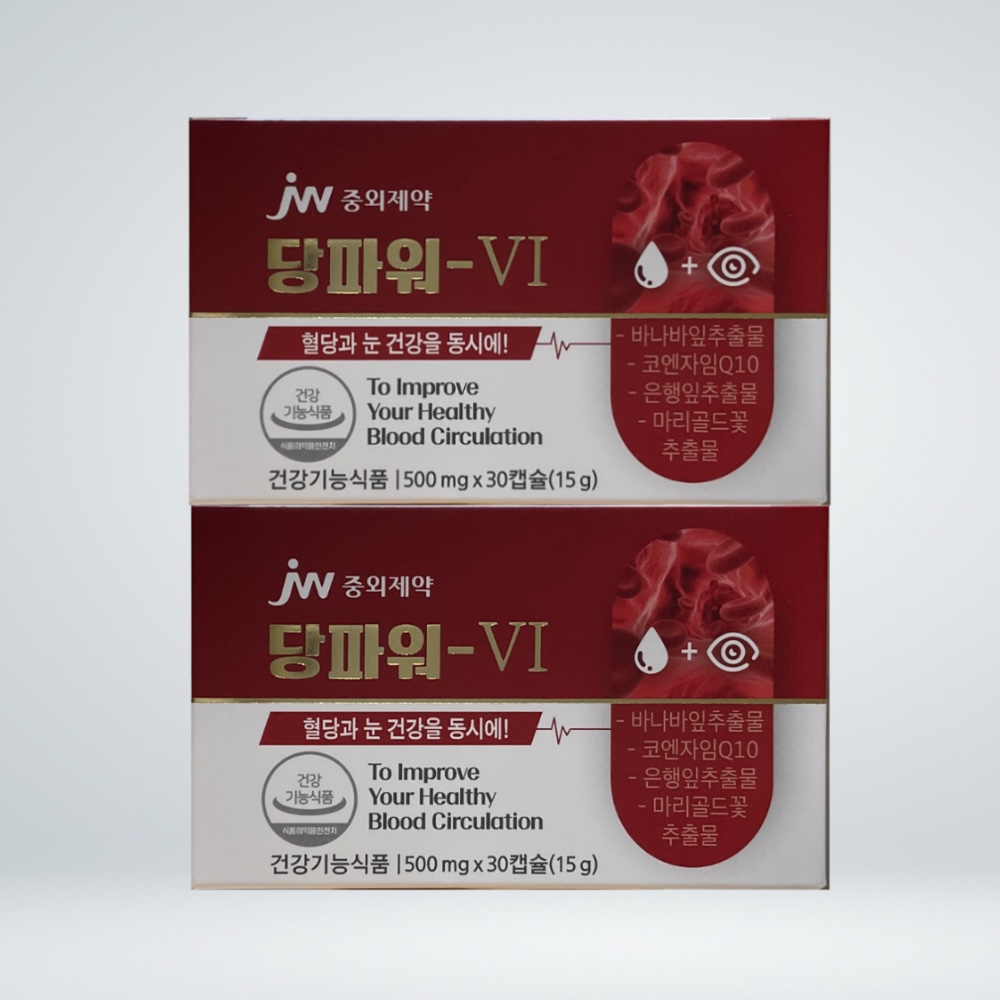 <b>중외제약</b> 당파워 6 혈당 혈압 혈행 눈건강(1개월분)