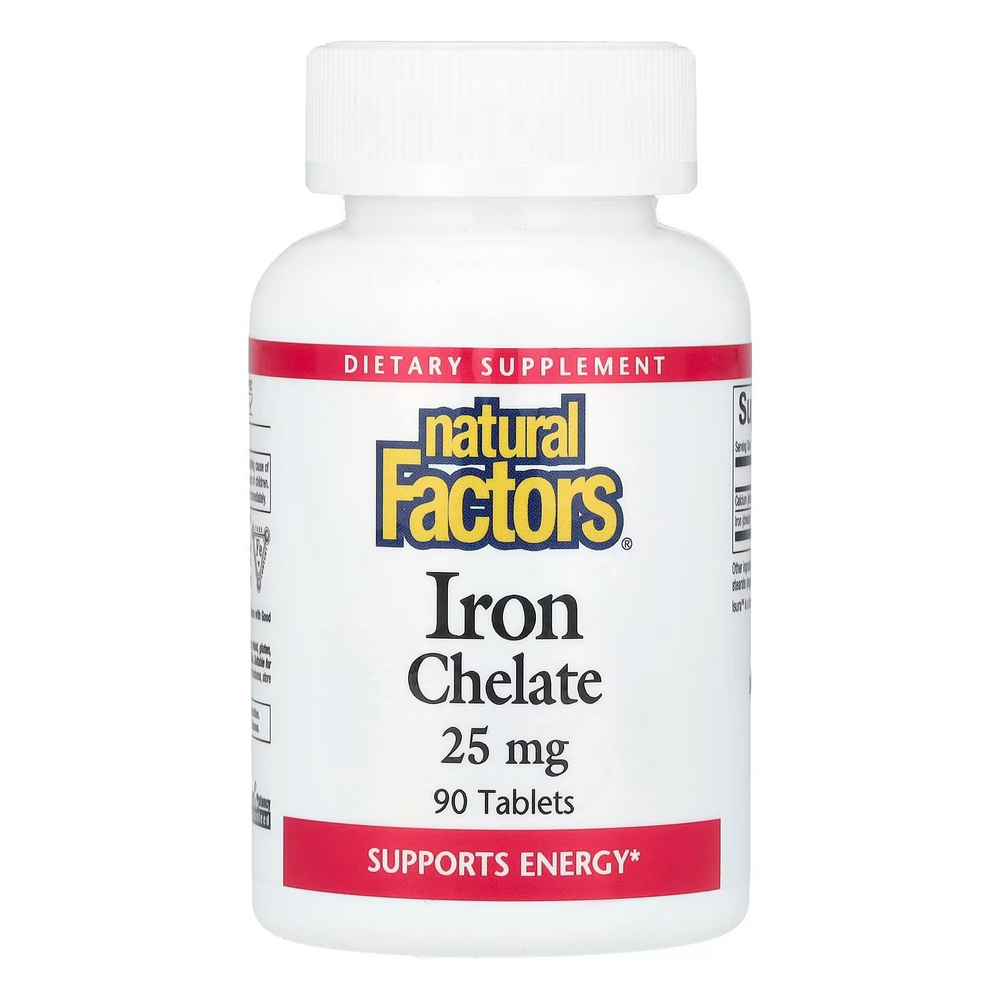 내추럴팩터스 <b>아이언</b> 철분 <b>킬레이트 25mg</b> 90타블렛