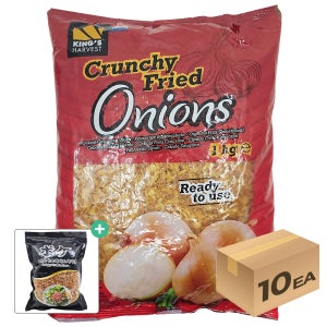 유통기한26년 1월 1박스) 킹스하베스트 양파튀김 프라이드어니언 크런치 1kg x 10개입