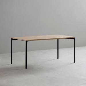 데스커 베이직 책상 1400x800mm, 메이플+빈티지블랙