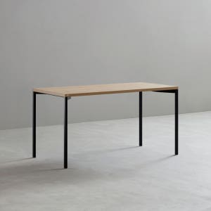 데스커 베이직 책상 (너비 1400/1600) 1400x600mm, 메이플+빈티지블랙