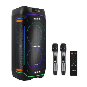 Coms 이동식 UHF 블루투스 스피커 앰프 무선 마이크 최대 400W 노래방 KY800