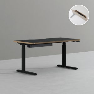 데스커 모션데스크 프리미엄 (깊이 700) 1400x700mm, 빈티지블랙