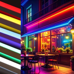 [ 50M / 컷팅가능 ] LED 네온 플렉스 라이트 RGB 면발광 / 줄조명 플렉시블