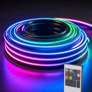 [ 50M / 컷팅가능 / 리모컨포함 ] LED 네온 RGB 플렉스 라이트 면발광 플렉시블