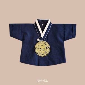 샵마시모 곤룡 금사 용자수 반팔 저고리 남아 한복 여름 생활 개량 돌 아기 추석