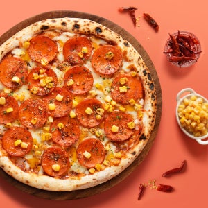 우주인피자 핫페퍼로니, 매운 야식추천 화덕피자, 418g,1개입