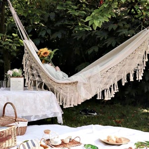 그물망 침대 감성 홈캠핑 해먹 의자 레이스 야외 해먹