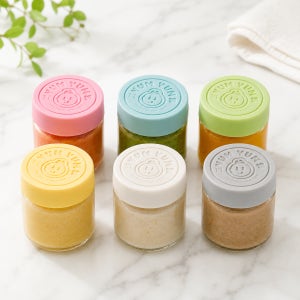 헥사 얌얌 실리콘뚜껑 이유식용기 국산 유리병 150ml 아기죽