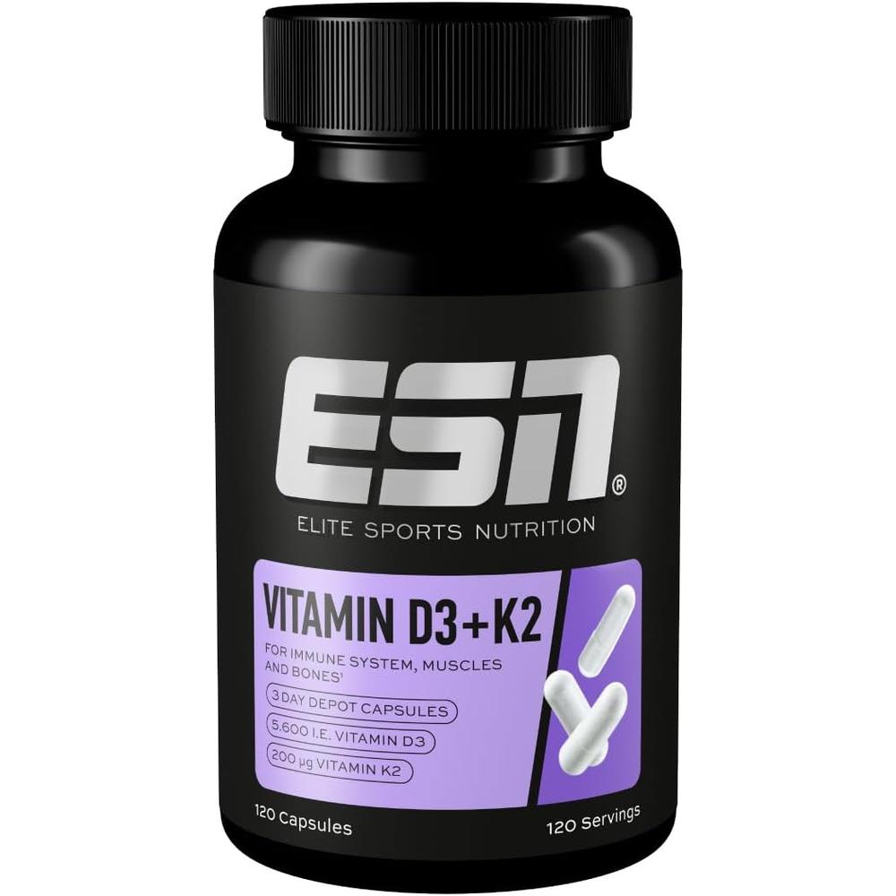독일 이에스엔 <b>ESN Vitamin D3</b> + K2 비타민D3 + K2 캡슐 120정