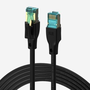 CAT8 기가랜선 이더넷 케이블 라운드 0.5m, 블랙