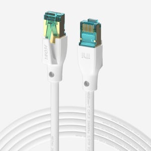 CAT8 기가랜선 이더넷 케이블 라운드 0.5m, 화이트