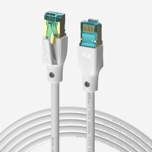 CAT8 기가랜선 이더넷 케이블 라운드 0.5m, 화이트