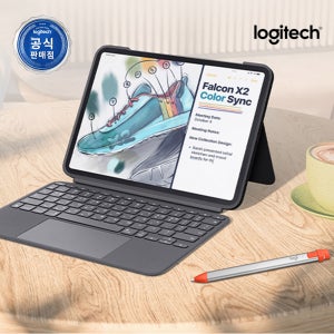 로지텍코리아 키보드 케이스 + 마우스 세트 Combo Touch iPad Pro 11 + MX Anywhere 3S for Mac 블랙 11인치 M4용 아이패드