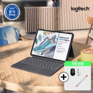 로지텍코리아 키보드 케이스 + 마우스 세트 + 팬슬 Combo Touch iPad Pro 13 + MX Anywhere 3S for Mac 블랙 + Crayon 13인치 아이패드