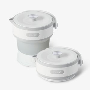 카프 휴대용 접이식 전기포트 미니 여행용 커피포트 분유 햇반 스텐304 KF-PEO1