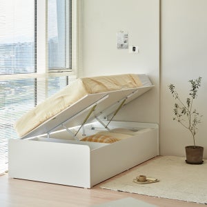 포더홈 블랭크 E0 리프트업 수납 침대 프레임 무헤드형 SS (높이 400)