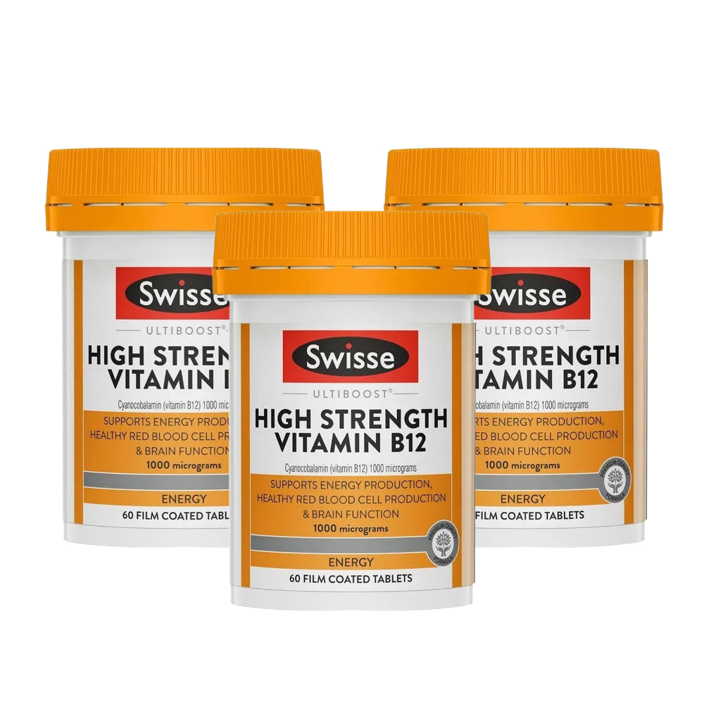[호주] Swisse <b>스위스 비타민 B12</b> 60정 x 3개