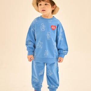 [케어베어] 텐더하트베어 라인 루즈핏 상하복